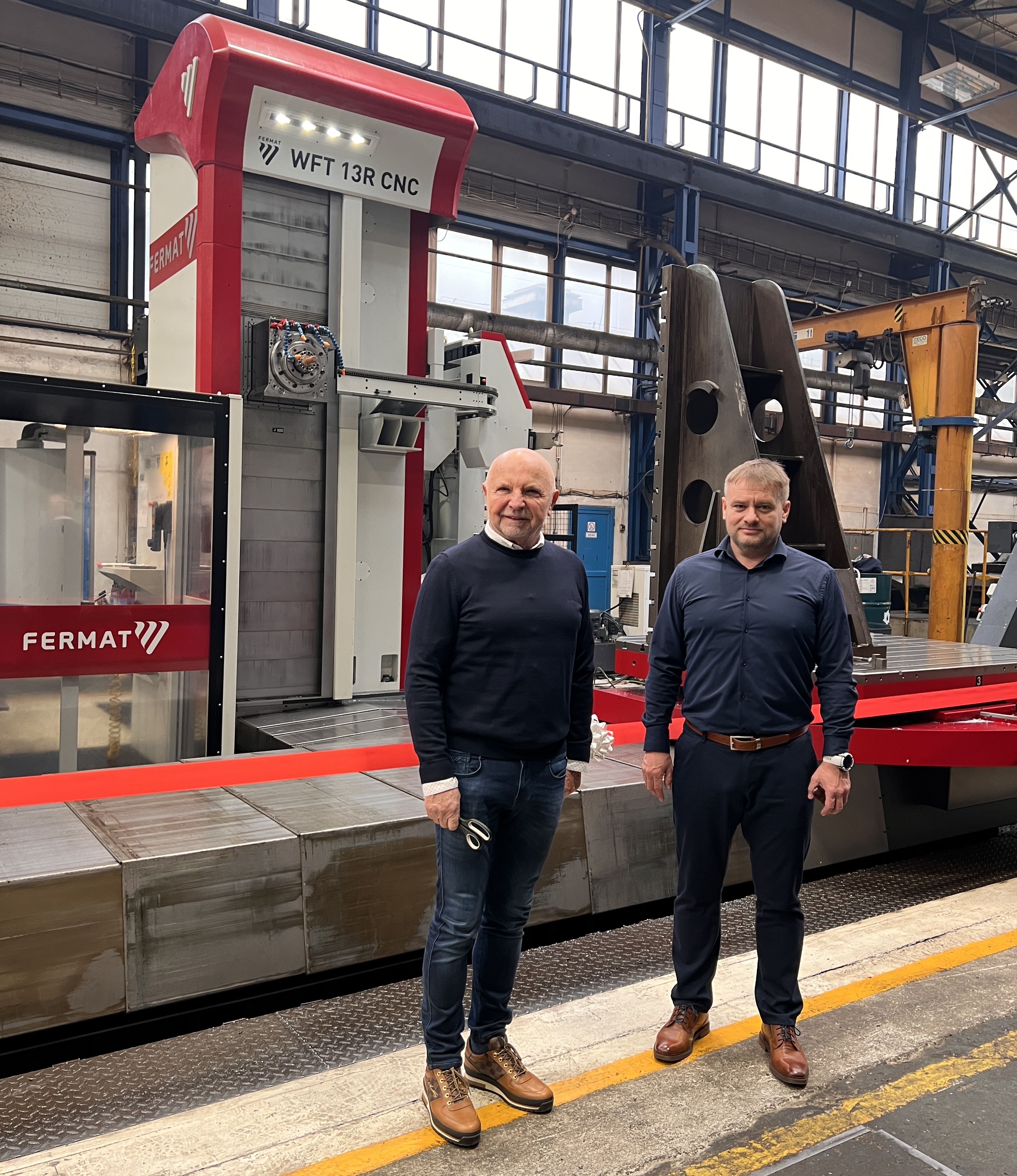 Ribbon cutting for the new CNC center at Strojírny Prostějov